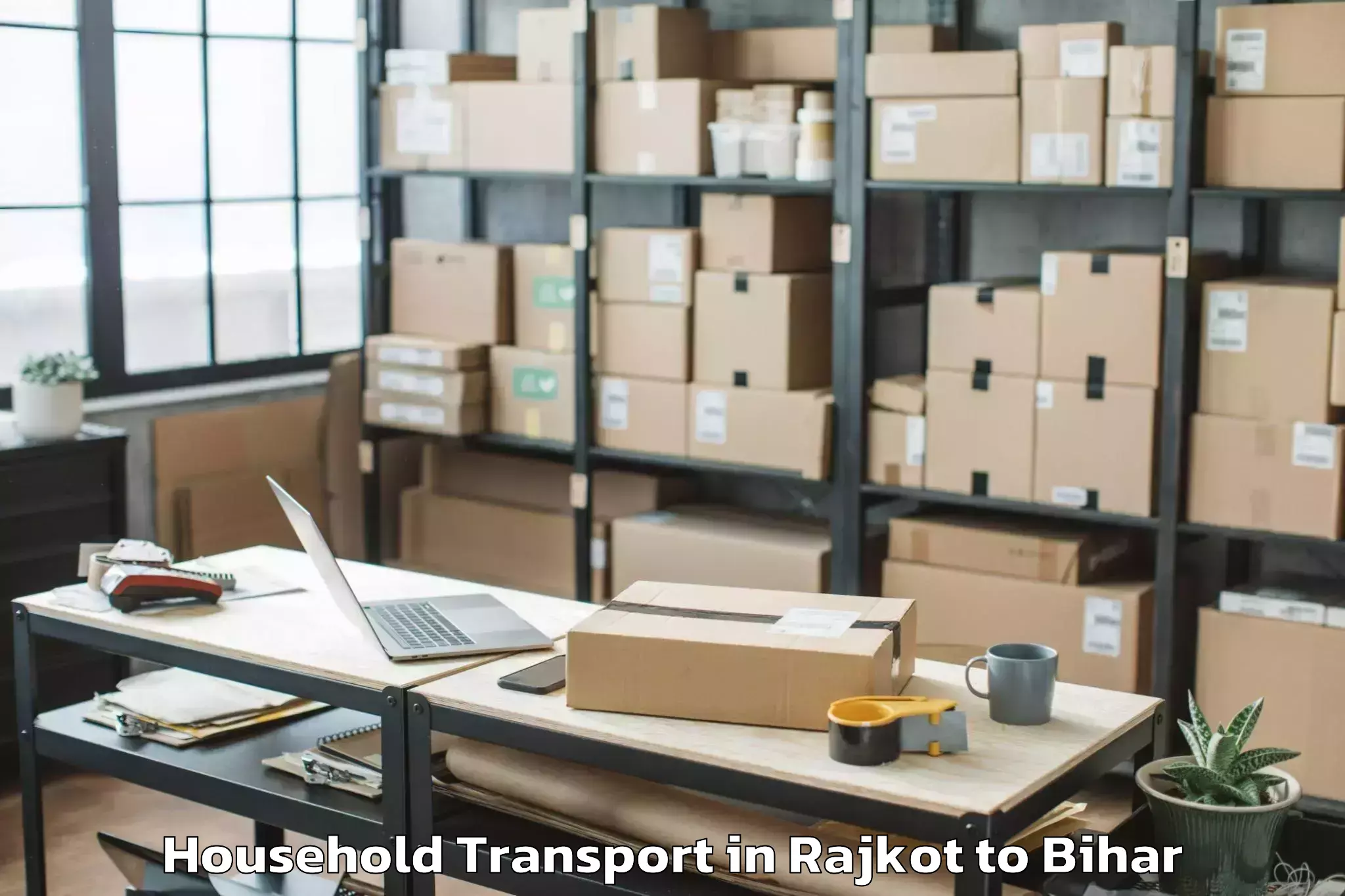 Professional Rajkot to Barhiya Household Transport